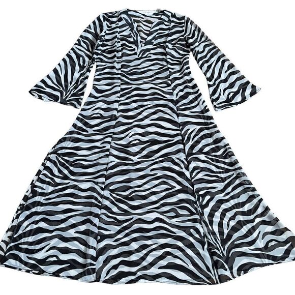 Victoria’s Secret Collection Vintage Sheer Zebra Print Maxi Dress / Coverup - Picture 13 of 16